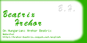 beatrix hrehor business card
